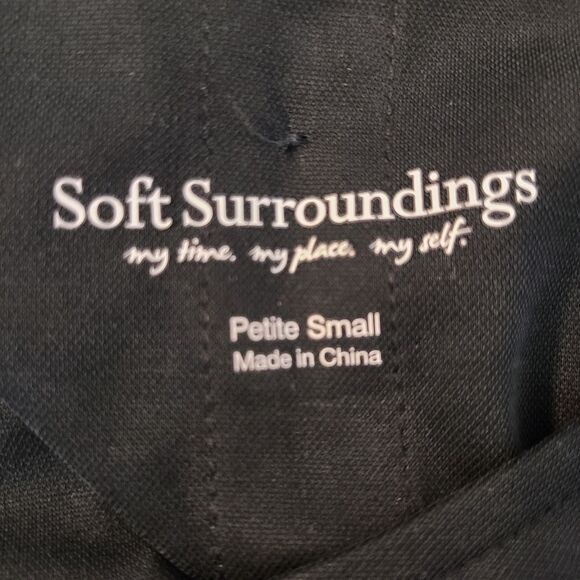 Soft Surroundings Women SP Fairfax Tunic Black Button High Low Pockets NWT - Picture 8 of 11